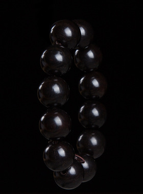 印尼乌木佛珠饰品文玩情侣手链