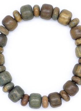 绿檀木雕刻楞严咒字佛珠手串黑檀沉香红檀木檀香念珠手链文玩