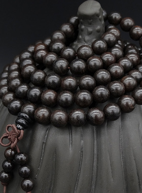 印尼黑檀木108颗手链沉水男女款
