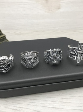 十字架戒指男士纯银时尚个性潮饰