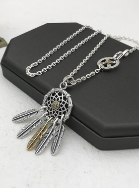 羽毛项链纯银复古男女时尚潮饰