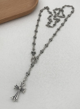 纯银十字架项链欧美时尚潮流饰品