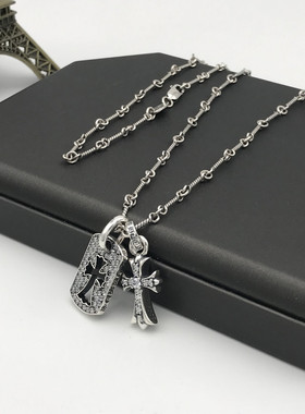 十字架银项链锁骨链女时尚潮饰