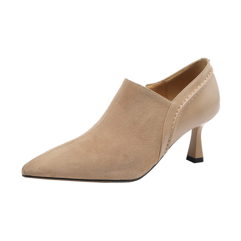 真皮断码清仓韩系小踝靴女细跟秋冬新款尖头高跟鞋软深口单鞋,淘宝优惠券,粉丝福利购,淘宝优惠卷