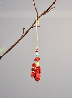 金秋系列~复古文艺平安喜乐貔貅手机挂