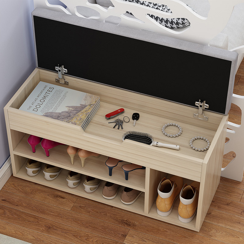 简约门口鞋架换鞋凳鞋柜现代收纳储物沙发凳穿鞋凳子家用小鞋柜_虎窝淘