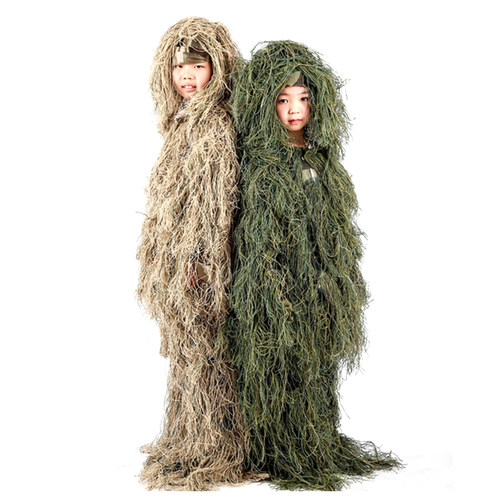和平精英儿童吉利服套装卫衣成人伪装服隐身衣吃鸡全套吉地服草衣 - 图3