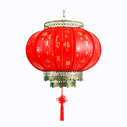 户外防水仿古大红圆羊皮广告印字灯笼挂饰中式宫灯大门口阳台吊灯 - 图3