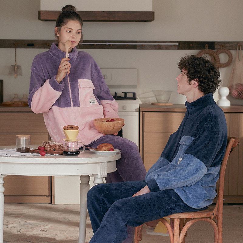 秋鹿【高级感】情侣立领 秋鹿汕头睡衣/家居服套装