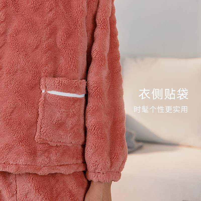 秋鹿【高级感】可外穿秋冬北极绒睡衣 秋鹿汕头睡衣/家居服套装