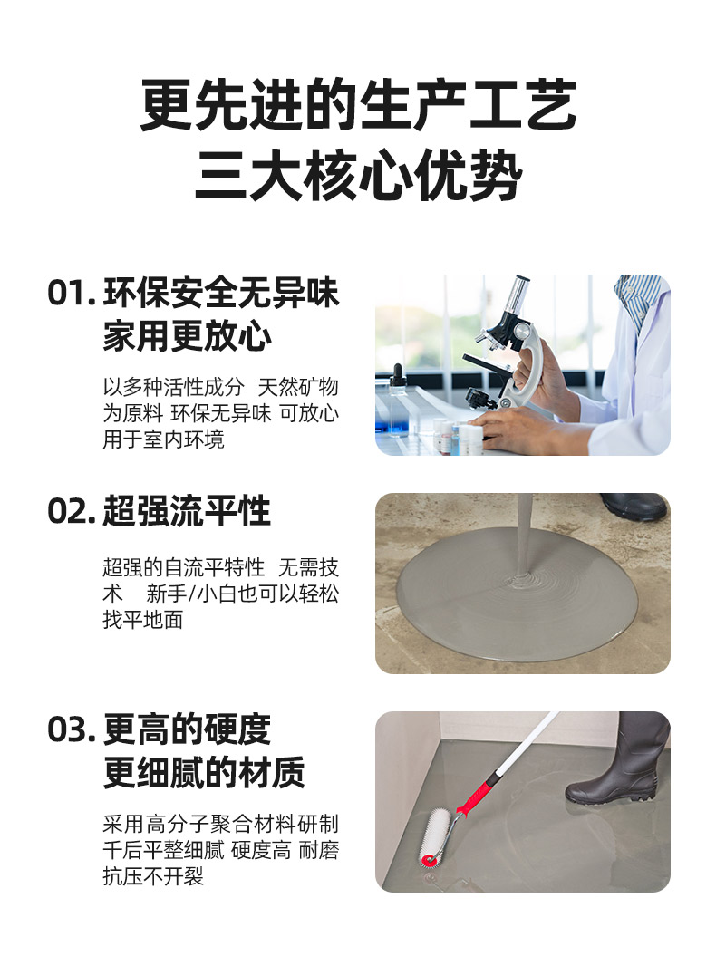 自流平水泥地面改造家用找平砂浆高强度修补室内地坪地板漆耐磨 - 图0