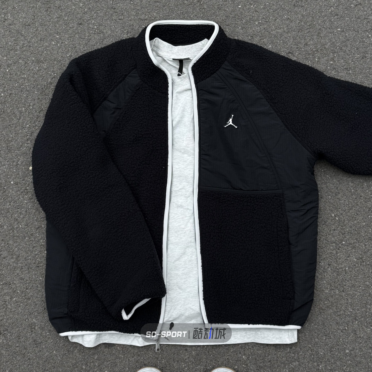 AIR JORDAN男女秋冬保暖羊羔绒AJ运动休闲立领夹克外套DV1584-010,淘宝优惠券,粉丝福利购,淘宝优惠卷