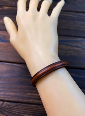 复古风简约牛皮情侣款手镯时尚