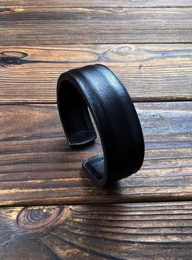 原创复古男女款牛皮加厚手镯真皮