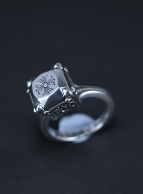 小周手作S925纯银十字花戒指