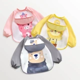 Детский водонепроницаемый слюнявчик, лонгслив для еды, тонкий нагрудник, анти-грязь, сзади на завязках