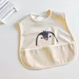 Брендовый детский водонепроницаемый нагрудник для еды, милый слюнявчик, в корейском стиле, с карманом, с медвежатами