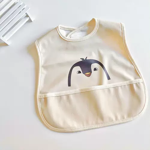 Брендовый детский водонепроницаемый нагрудник для еды, милый слюнявчик, в корейском стиле, с карманом, с медвежатами