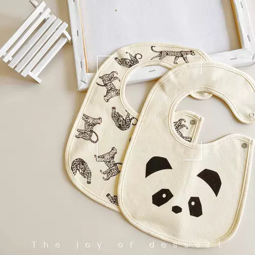 Детский мультяшный хлопковый водонепроницаемый слюнявчик для новорожденных, милый нагрудник, с медвежатами