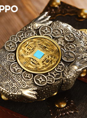 ZIPPO创意摆件打火机三足金蟾