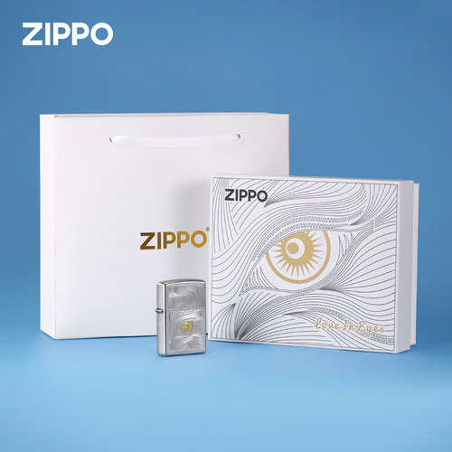 zippo打火机秋水含睛缎纱镀铬官方正品防风煤油告白礼物送男友 - 图3