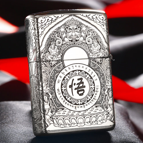 zippo打火机纯银猴子大圣五面雕刻 正版原装正品长辈送礼煤油火机 - 图2