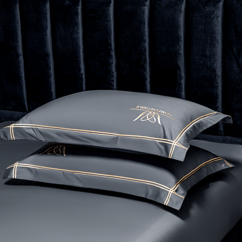 120支长绒棉四件套全棉纯棉刺绣裸睡被套纯色贡缎床单床上用品,淘宝优惠券,粉丝福利购,淘宝优惠卷