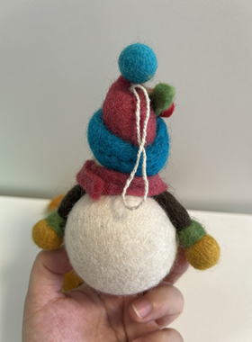 尼泊尔手工羊毛毡挂件圣诞雪人挂件包包挂件