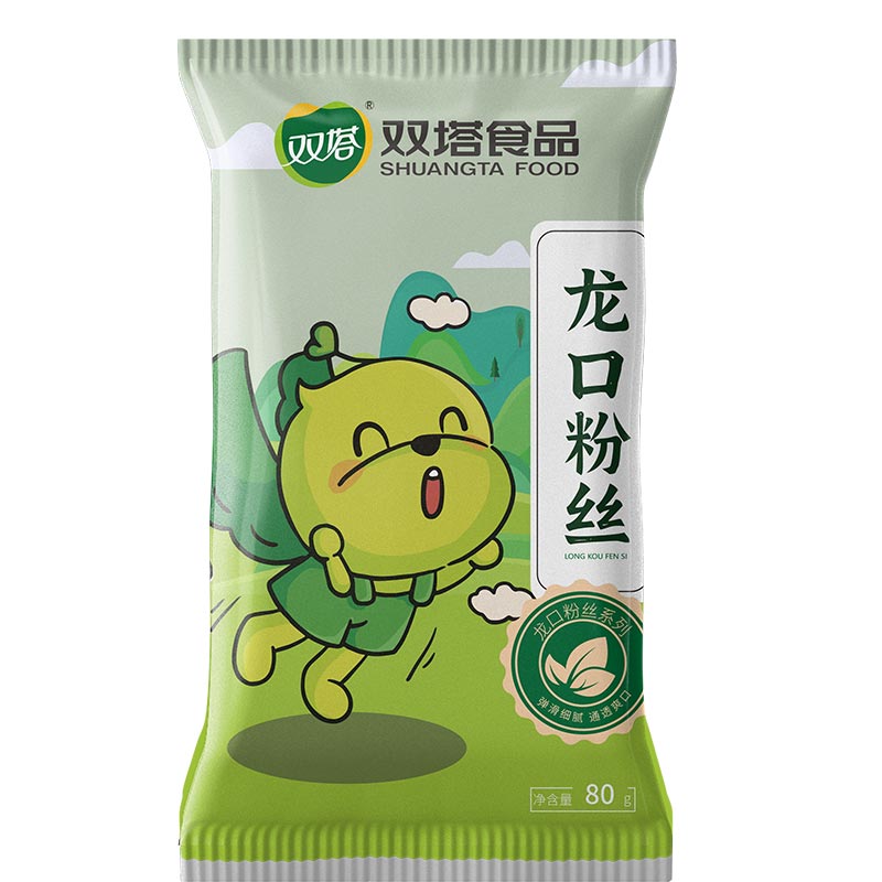 双塔龙口粉丝80g*10袋山东特产小包装豌豆绿豆粉丝家用 - 图0