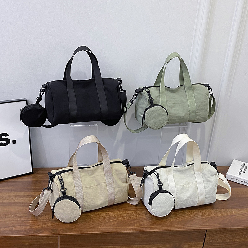 韩版时尚简约水洗布女斜挎包学生外出休闲手提单肩包圆筒收纳包,淘宝优惠券,粉丝福利购,淘宝优惠卷