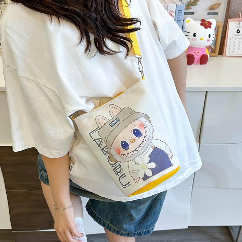 Bucket bag labubu crossbody bag cartoon for women