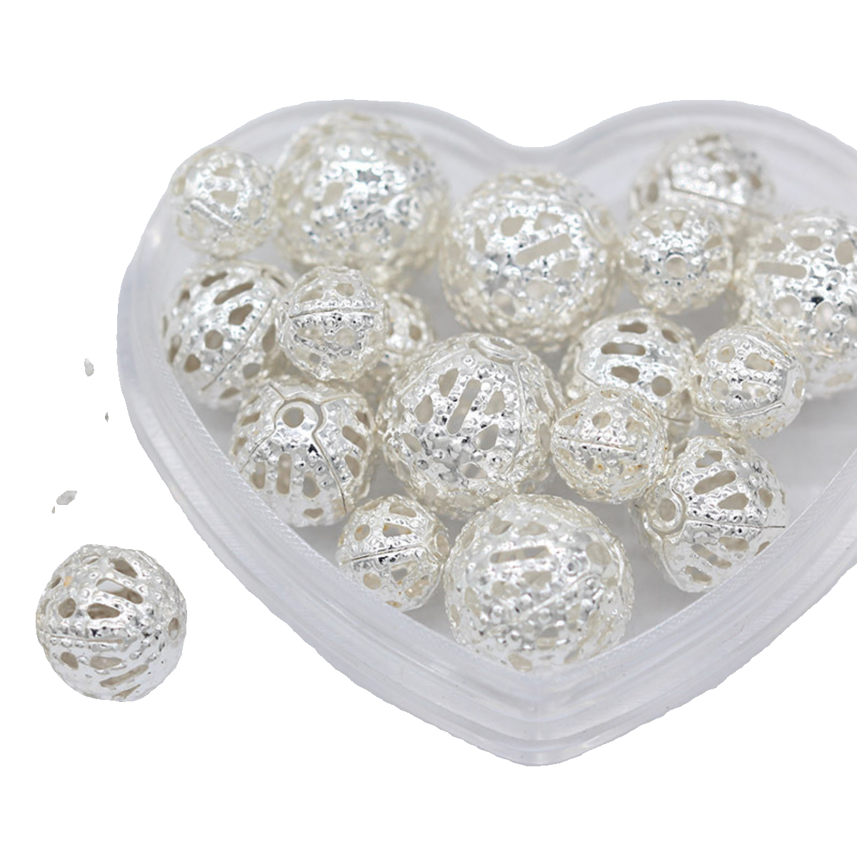 散珠子镂空花球配饰隔珠diy手工自制项链手链流苏耳饰品材料配件,淘宝优惠券,粉丝福利购,淘宝优惠卷