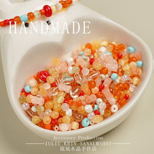 HANDMADE超值米珠混锅散珠DIY手工串珠手链项链超值混色饰品配件 - 图2