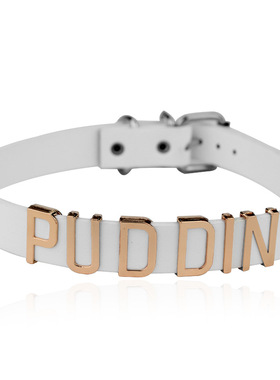 Suicide Squad 自杀小队 小丑女puddin字母脖颈链项圈项链女颈带