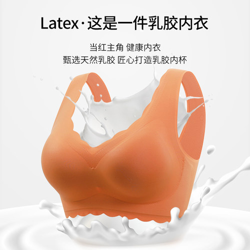 大码内衣女无痕200斤无钢圈运动薄款聚拢大胸显小胖mm背心式文胸 - 图0