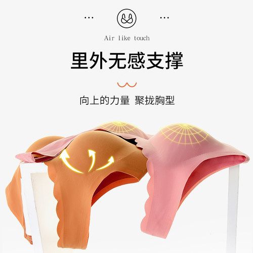 大码内衣女无痕200斤无钢圈运动薄款聚拢大胸显小胖mm背心式文胸 - 图2