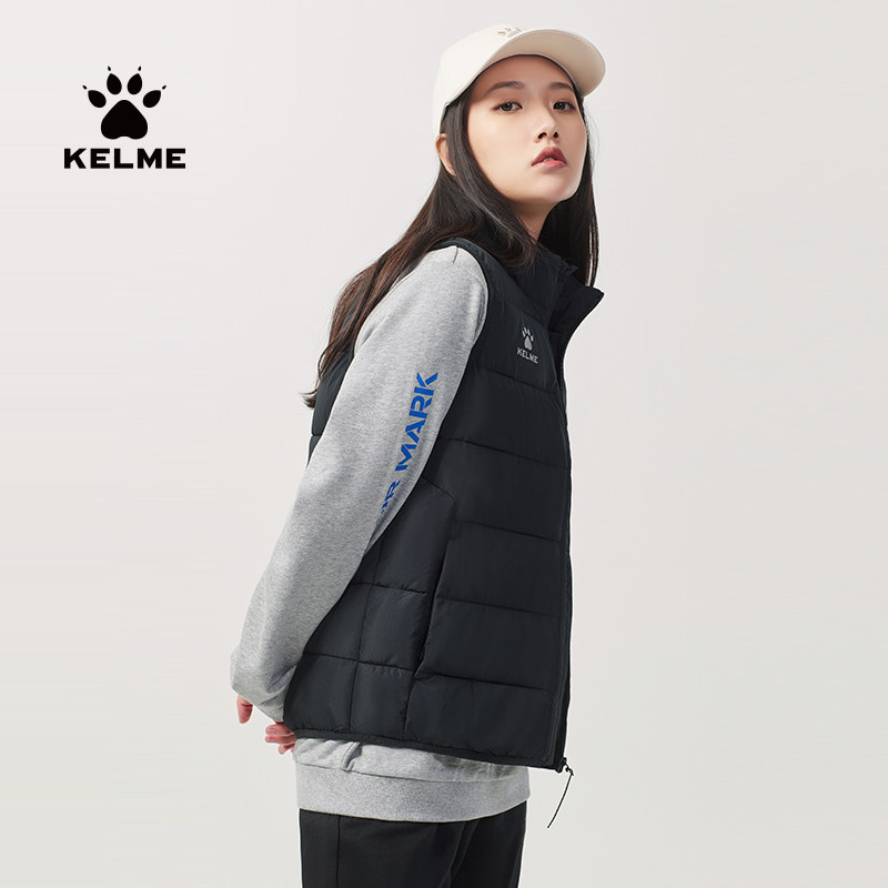 KELME卡尔美运动棉马甲女款训练冬款户外穿休闲保暖坎肩外套男童,淘宝优惠券,粉丝福利购,淘宝优惠卷