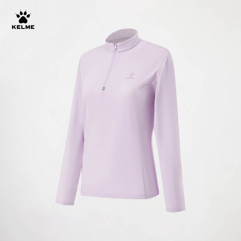 KELME卡尔美户外立领长袖T恤女2025秋冬半拉链健身跑步运动训练服,淘宝优惠券,粉丝福利购,淘宝优惠卷