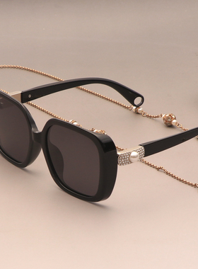 高级感紫色偏光墨镜厚边防紫外线