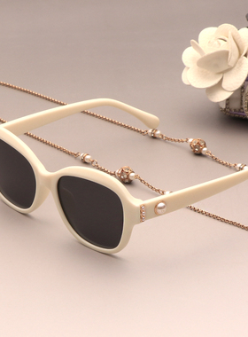 偏光防晒复古猫眼个性小框白墨镜
