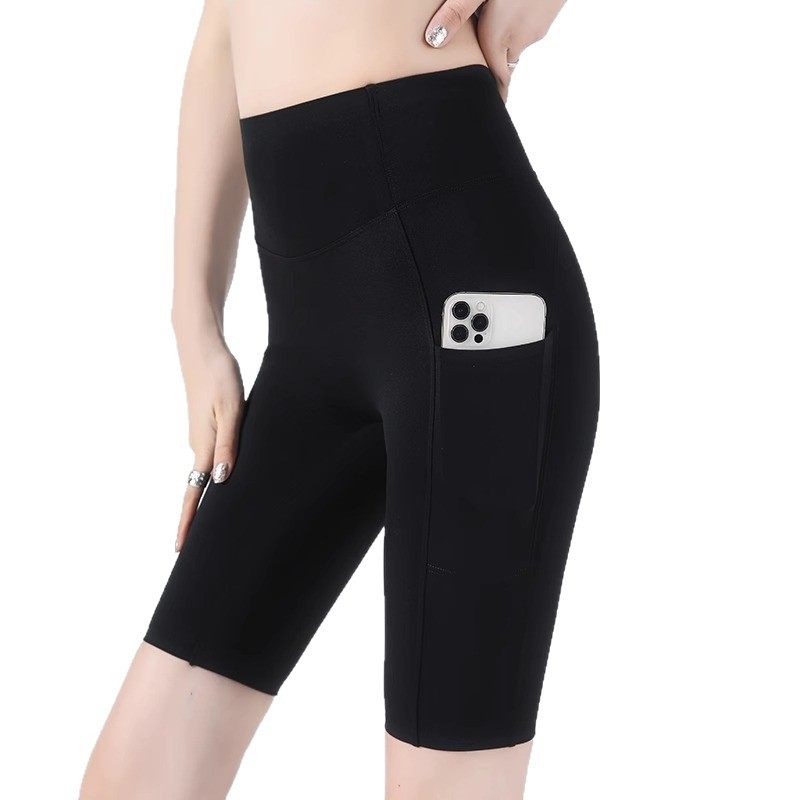 侧双口袋五分鲨鱼裤女外穿夏季薄款高腰提臀健身大码打底瑜伽,淘宝优惠券,粉丝福利购,淘宝优惠卷