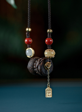 越南白奇楠沉香项链沉水锁骨链