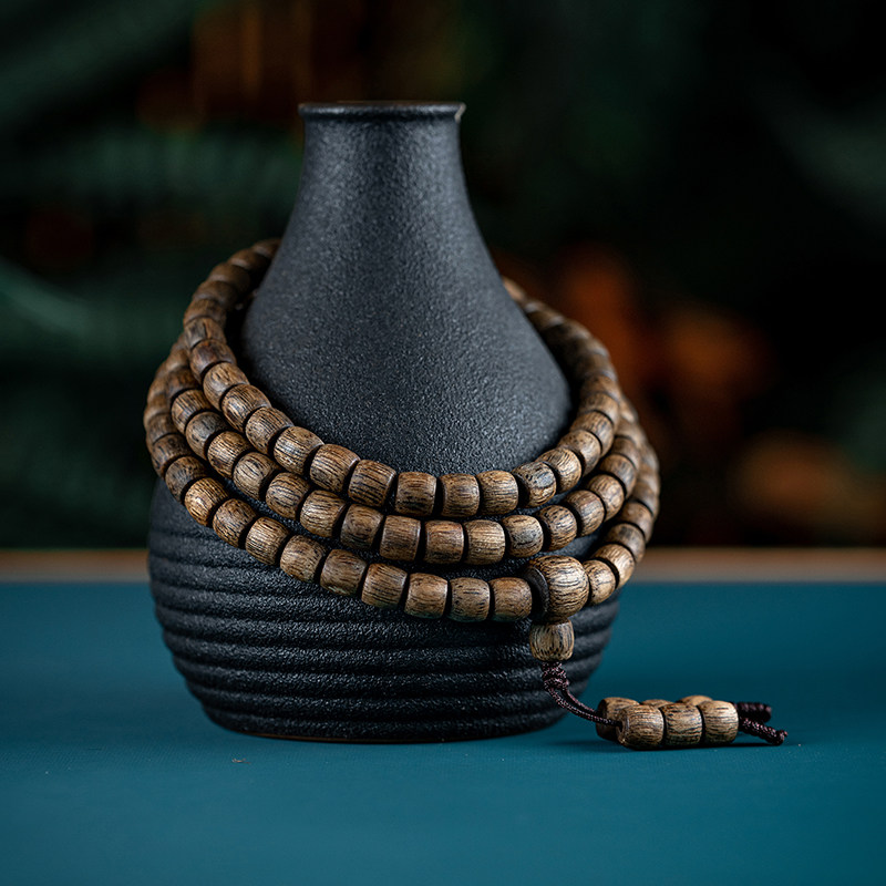 天然越南芽庄白棋楠108颗佛珠直切老奇楠沉香桶珠手串女男款手链,淘宝优惠券,粉丝福利购,淘宝优惠卷