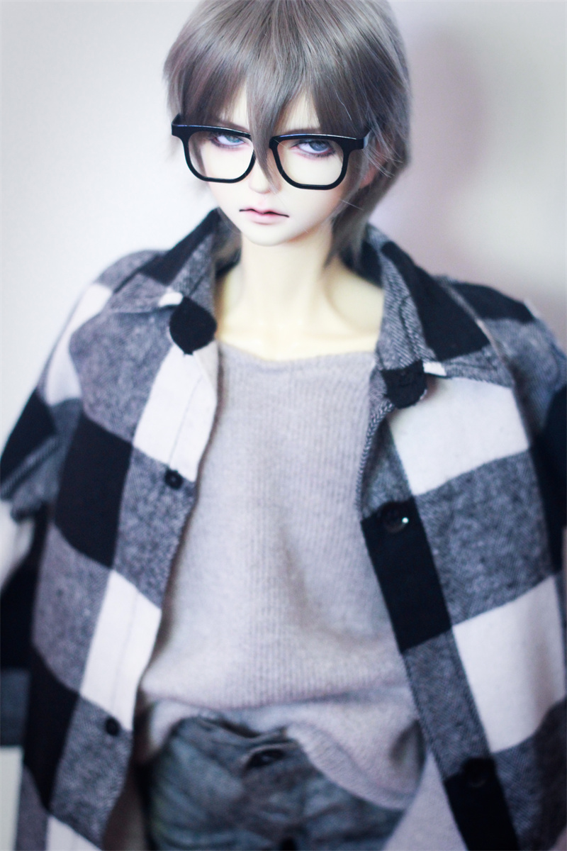 BJD娃衣SD人偶1/346分叔男女娃长袖日常百搭外套格子衬衣衬衫配件 - 图2