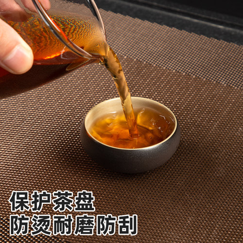 定制小茶席新中式禅意干泡茶垫茶台茶盘垫专用沥水杯垫布茶具配件 - 图2