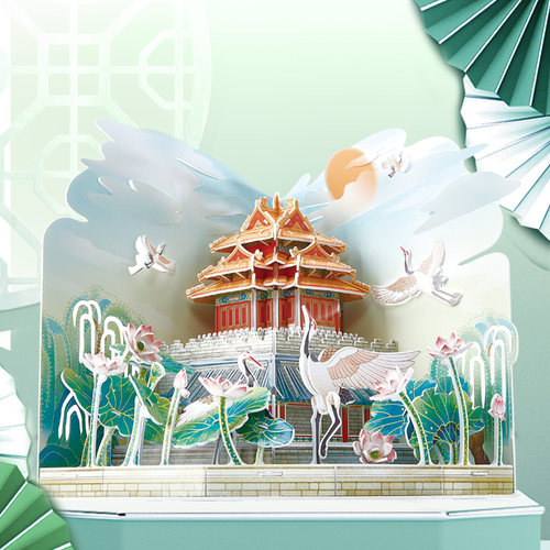 乐立方故宫文创3D立体拼图御花园角楼故宫四季拼装模型玩具 - 图1