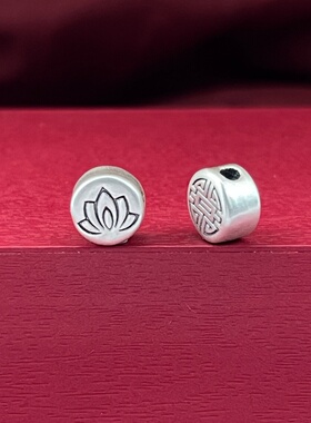 3D足银999莲花宝座转运珠隔珠