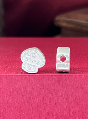 凯蒂猫足银999红绳手链隔珠