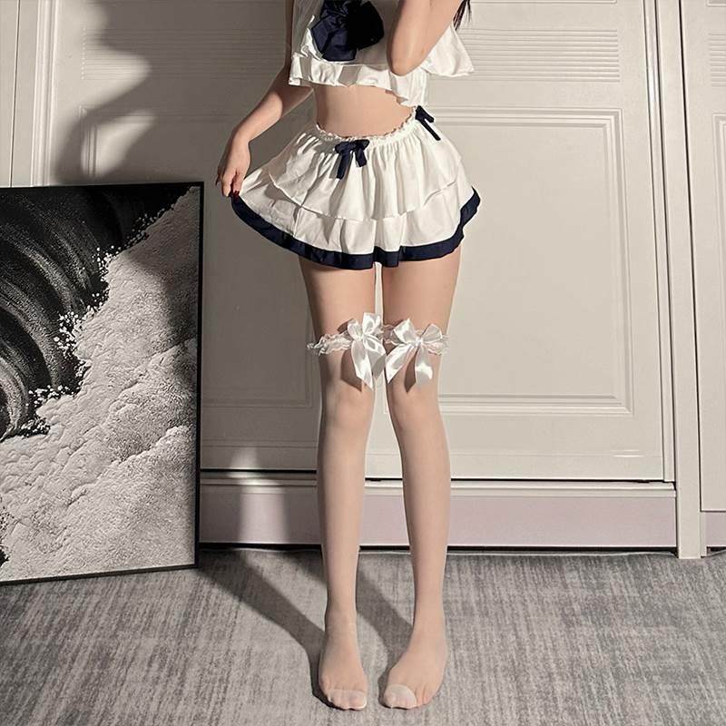 白丝过膝袜纯欲长筒黑色丝袜性感薄款大腿丝袜长腿半截蕾丝渔网袜,淘宝优惠券,粉丝福利购,淘宝优惠卷