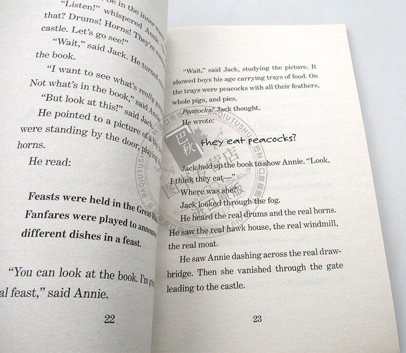 神奇树屋2 迷雾中的骑士the Knight At Dawn 英文原版冒险小说进口儿童英语初级章节书magic Tree House 英文版进口书籍